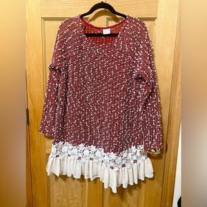 Popcorn knit Shift Dress - Size XL